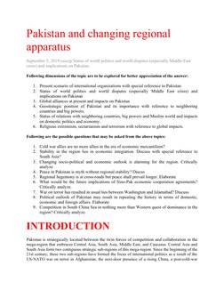 Pakistan and changing regional 
apparatus 
September 5, 2019 (mhtml:file://C:%5CUsers%5CCM-Ajk%5CDesktop%5CCSS%20Books%5CPaki