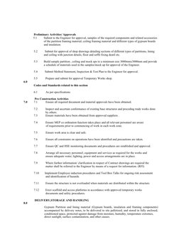Gypsum Partition Installation Method Statement | PDF | Wall | Drywall