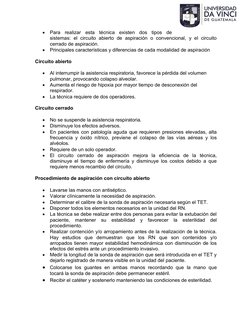 
Para  realizar  esta  técnica  existen  dos  tipos  de
sistemas:  el  circuito  abierto  de  aspiración  o  convencional,