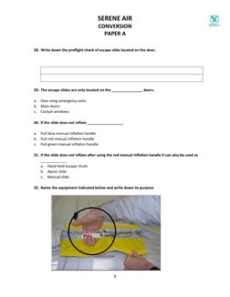 SERENE AIR  
CONVERSION
PAPER A                                                             
28. Write down the preflight che