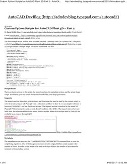 Custom Python Scripts for Plant 3D | PDF | Auto Cad | Software Engineering