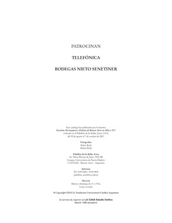 PATROCINAN
TELEFÓNICA
 
 
 
BODEGAS NIETO SENETINER
Se terminó de imprimir en LA CASA Estudio Gráfico
Edición 1000 ejemplares