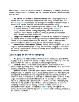 For some population, snowball sampling is the only way of collecting data and
meaningful information. Following are the insta