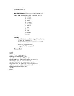 PHP Lab Manual: Experiments & Solutions | PDF | Php | Html Element