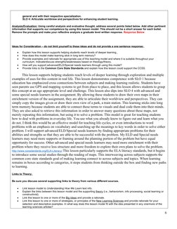general and with their respective specialization.
SLO 4: Articulate worldview and perspectives for enhancing student learning