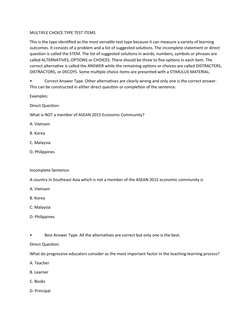 Identification Test Item Guidelines | PDF | Multiple Choice | Question