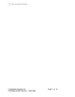  CashCode Company Inc                                                       Page 7  of   6