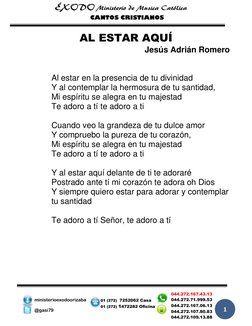 CANTOS CRISTIANOS 
 
 
  
                                                                                     
 
1 
ministe