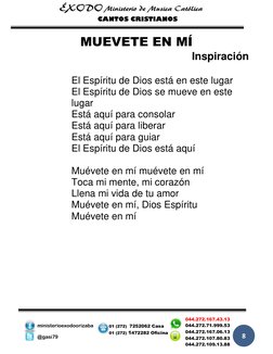CANTOS CRISTIANOS 
 
 
  
                                                                                     
 
8 
ministe