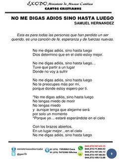 CANTOS CRISTIANOS 
 
 
  
                                                                                     
 
9 
ministe