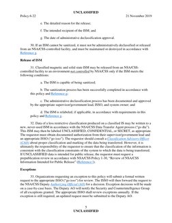 Nsa/css Freeway Exit NSA/CSS Policy 6-22: ISM Handling Guidelines | PDF | Classified ...