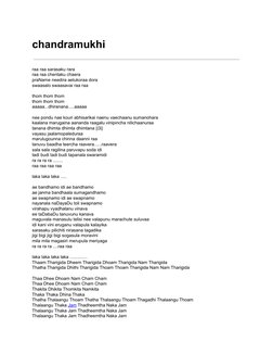 Chandramukhi Song Lyrics Compilation | PDF