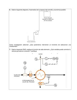 6. Dado el siguiente diagrama. Automatice de la manera más sencilla y económica posible: 
 
 
Como investigación adicional: ¿