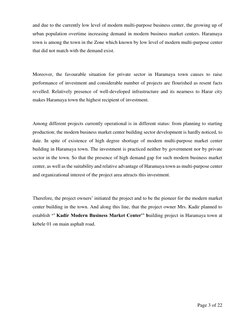 Page 3 of 22 
and due to the currently low level of modern multi-purpose business center, the growing up of 
urban populati