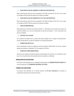 GOBIERNO REGIONAL PUNO 
GERENCIA REGIONAL DE INFRAESTRUCTURA 
 
  
 
 
“MEJORAMIENTO DE LA CAPACIDAD DE PRESTACION DE SERVICI