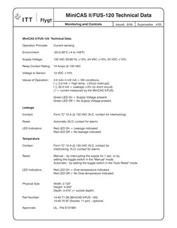 Minicas Double Sensor MiniCAS II Relay Wiring Overview | PDF | Relay | Switch