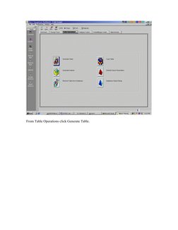 From Table Operations click Generate Table.
