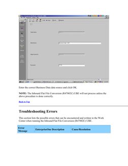Enter the correct Business Data data source and click OK.
NOTE: The Inbound Flat File Conversion (R47002C) UBE will not proce