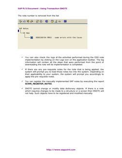 Snote Transactin Implementing OSS Notes with SNOTE | PDF | Computer Data | Computer ...