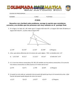 COLEGIO DE PROCEDENCIA:………………………………………………………………………….…………………………………
NOMBRE:……………………………………………………CURSO……………..…….TELÉFONO………………………