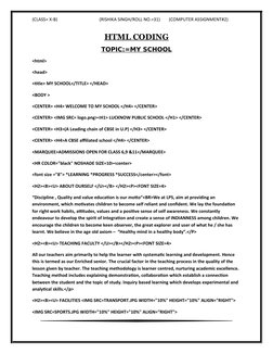 My School HTML Project | PDF | Teaching Method | Teachers