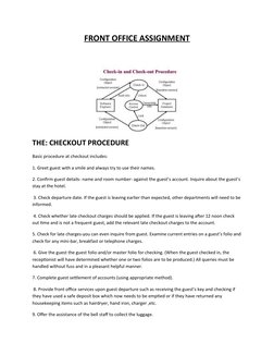 Hotel Checkout Procedures Explained | PDF | Cheque | Credit Card