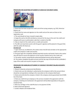 Hotel Checkout Procedures Explained | PDF | Cheque | Credit Card