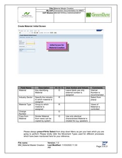 SAP MM01 Material Master Guide | PDF | Valuation (Finance) | Menu ...