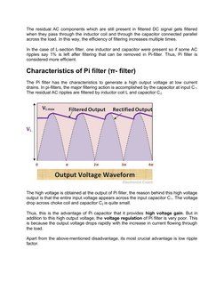 Understanding Pi Filter Efficiency | PDF | Rectifier | Electronic Filter