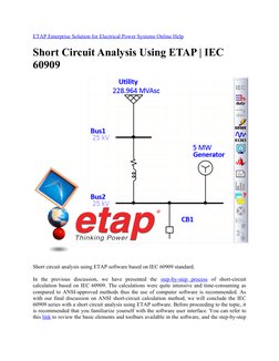 ETAP Short Circuit Analysis Guide | PDF | Electrical Grid | Distributed ...