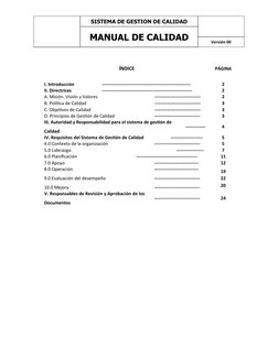 Manual de Calidad ISO 9001:2015 | PDF | Sistema de manejo de calidad ...