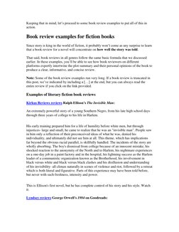 Book Review Analysis Example 17 Book Review Examples for Students | PDF | Romance Novels | Books