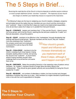 6
Title of Ebook
The 5 Steps in Brief0
The 5 Steps to 
Revitalize Your Church
The following 5 steps are the keys to realignin