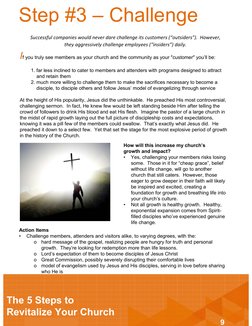 9
Title of Ebook
Step #3 – Challenge
The 5 Steps to 
Revitalize Your Church
If you truly see members as your church and the c