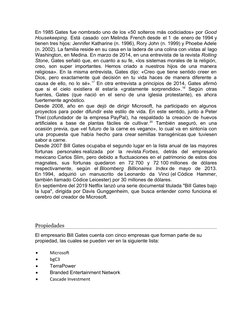 En 1985 Gates fue nombrado uno de los «50 solteros más codiciados» por Good
Housekeeping (https://es.wikipedia.org/wiki/Good_