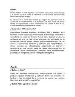 Legado 
Charles Flint era un ávido deportista y le encantaba nadar, cazar, pescar, navegar
y la aviación. Ayudó a fundar el A