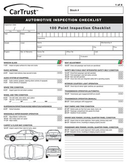 Post Repair Inspection Auto Body Checklist.pdf 100 Point Vehicle Inspection Checklist | PDF | Transmission (Mechanics ...