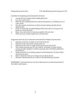 Effective Test Direction Guidelines | PDF | Multiple Choice | Test ...