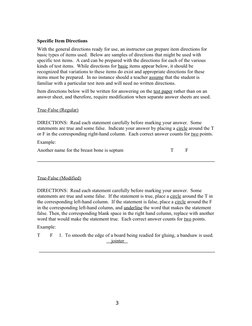 Writing Directions For Tests | PDF | Multiple Choice | Test (Assessment)
