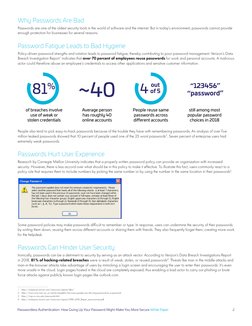 Passwordless Authentication: How Giving Up Your Password Might Make You More Secure White Paper
2
Why Passwords Are Bad
Passw
