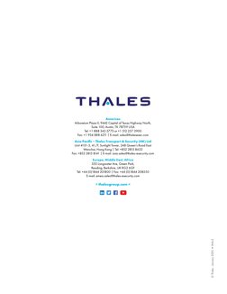 Americas  
Arboretum Plaza II, 9442 Capital of Texas Highway North, 
Suite 100, Austin, TX 78759 USA 
Tel: +1 888 343 5773 or