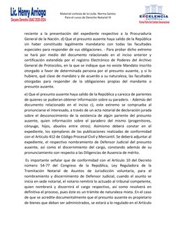 Material cortesía de la Licda. Norma Santos 
Para el curso de Derecho Notarial III 
 
 
 
 
reciente a la presentación