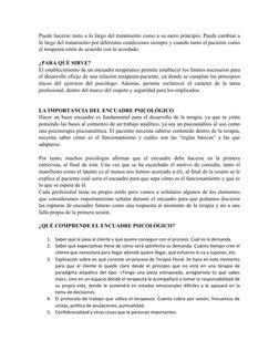 Puede hacerse tanto a lo largo del tratamiento como a su mero principio. Puede cambiar a
lo largo del tratamiento por diferen