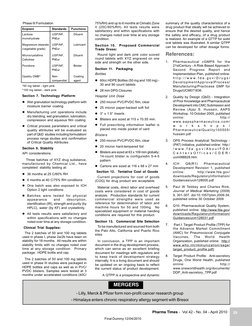 Pharma Times -  Vol 42 - No. 04 - April 2010
29
Final Dummy 12/04/2010
Section 7. Technology Platform
z Wet granulation techn