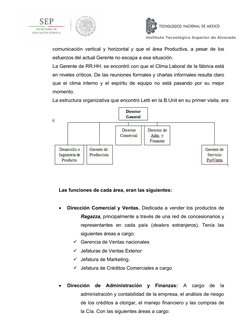 Instituto Tecnológico Superior de Alvarado
comunicación vertical y  horizontal  y  que  el  área  Productiva,  a  pesar  de