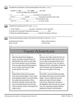 Interchange 5th Edition Level 1 Quiz Units 9 and 10 | PDF