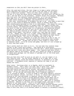 evaporates so that you don't have any poison in there.
After the seed mush dries, the nest stage is to make a polar solution,