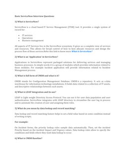 Essential ServiceNow Interview Questions | PDF | Databases | Html