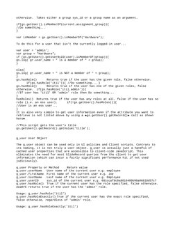 ServiceNow User Object Methods Guide | PDF | User (Computing) | Java Script