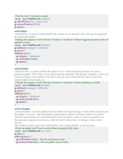 GlideRecord Query Methods Cheat Sheet | PDF | Software Engineering ...